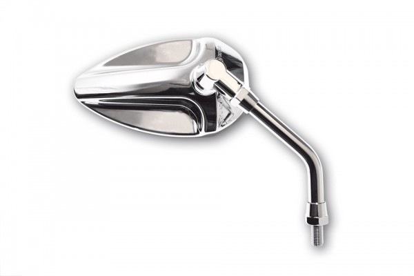 Universal Lenker Spiegel JACK für Links / Rechts Chrom Motorrad Quad M10 x 1,25