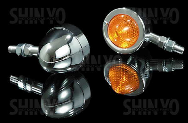 SHIN YO Blinker BULLET PIKE Chrom E-geprüft Chopper Cruiser