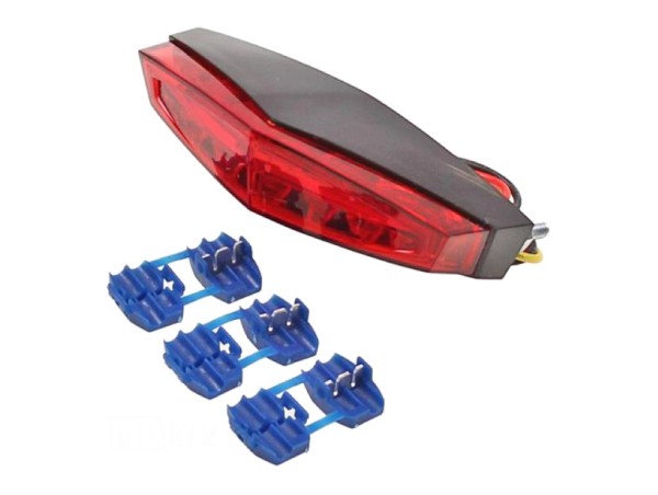 Universal LED Rücklicht Rot E-Geprüft für Roller Motorrad Quad