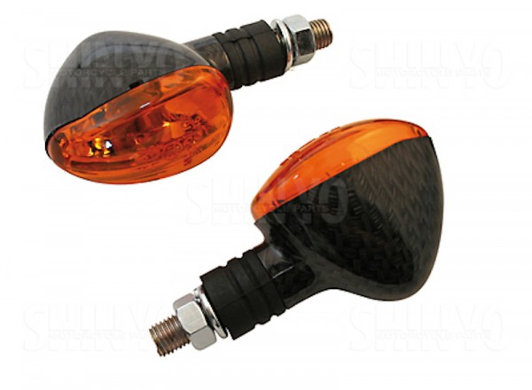 SHIN YO Mini Blinker Satz Set LITTLE DUKE Carbon Look E-Geprüft