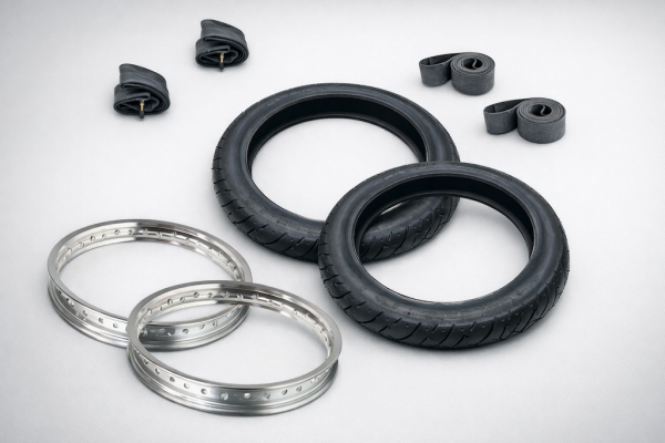 Radsatz Simson S50 S51 KR51 Schwalbe Star Duo 1.6x16 Chromfelge 2.75-16