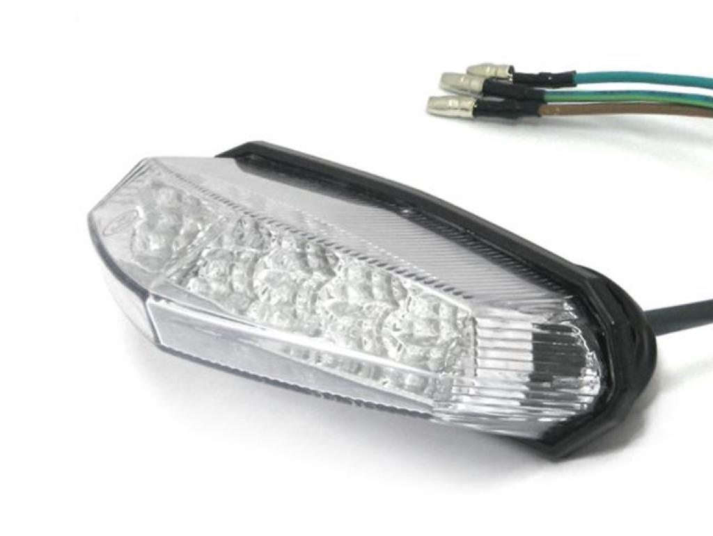 Universal LED Rücklicht Klar 10 LEDs E-Geprüft für Roller Motorrad Quad, Rücklichter, Beleuchtung, Verschleissteile