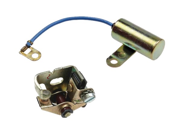 Kondensator und Unterbrecher für Peugeot 102 103 Zündung 14,5x35,5 mm