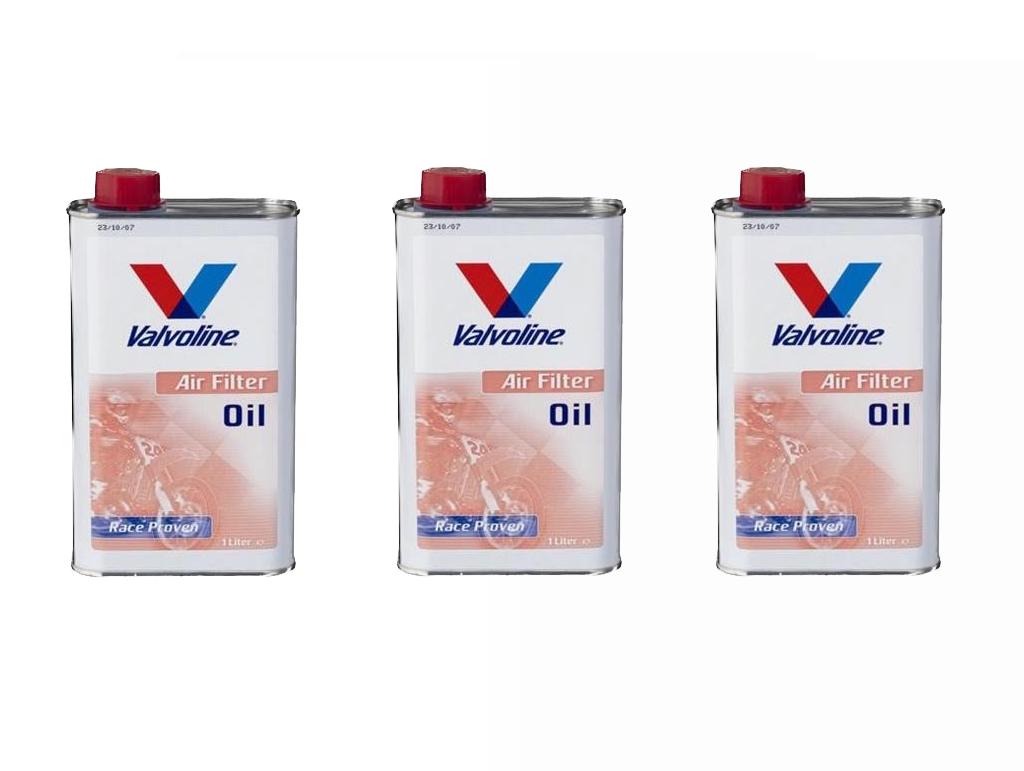 Valvoline Luftfilteröl Airfilter Öl für Motorrad, 3x 1L