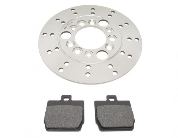 Bremsbeläge & Bremsscheibe Set Hinten für Yamaha Aerox & MBK Nitro 50