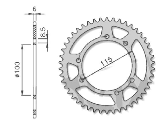 Kettenrad Ritzel 420, 50 Zähne für Gilera GSM 50