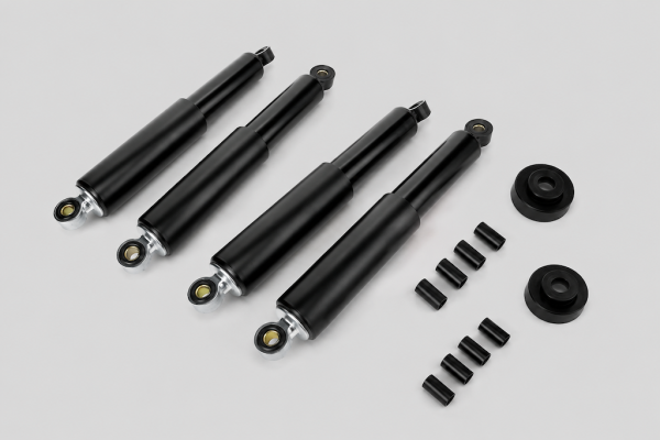 Federbein Satz Stoßdämpfer Set Vorne Hinten Schwarz für Simson KR51 Schwalbe Star