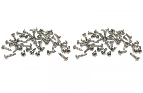 100x Verkleidungsschrauben Schrauben Set Chrom M4 M5 Roller