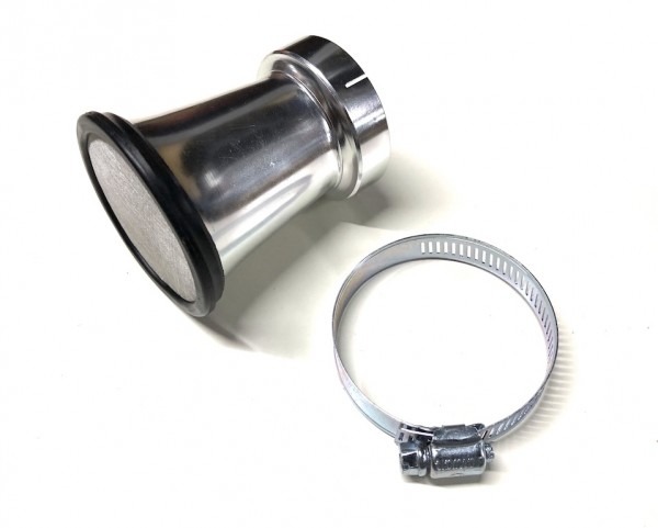 35mm Sport Tuning Luftfilter Kelchform Silber für Mofa Moped Mokick