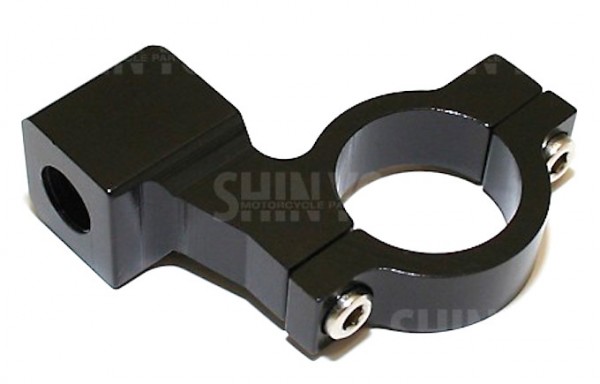 Universal Spiegel Halter Befestigung Klemme CNC Schwarz M10 für 22mm Lenker