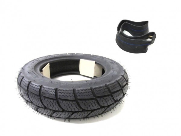 Winterreifen Reifen + Schlauch 100/90-10 Zoll für Vespa Piaggio Ape 50, Cosa 200