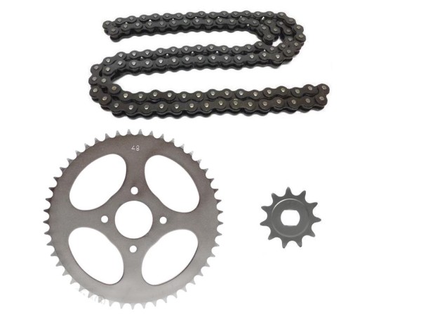 Kettensatz Kette 49 Kettenrad 12 Ritzel für Hercules Sachs Prima 2 3 4 5 S
