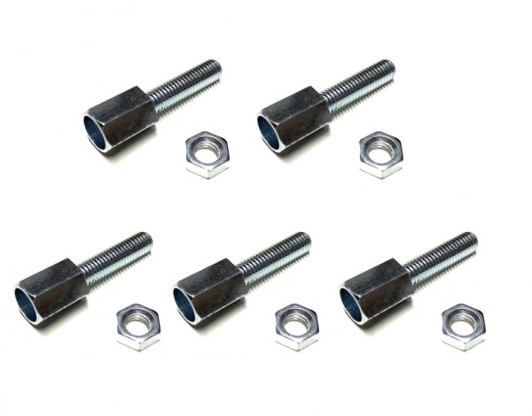 5x Zug Stellschraube Einstellschraube M5 x 20mm für Bowdenzug Kupplungszug