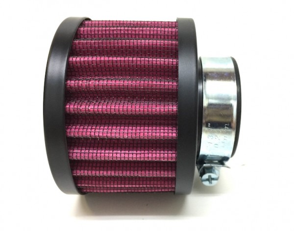 Sport Luftfilter Rund 35mm rot schwarz für Minarelli AM6 Vergaser Rieju RR MRX Spike