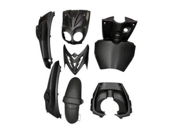 Verkleidungsset 7-teilig für Yamaha Slider / MBK Stunt (2005–2012) matt schwarz