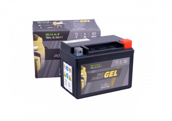 12V 4Ah Gel Power Batterie Akku YB4L-B (120 x 71 x 92 mm) für Roller