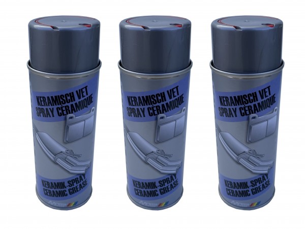 3x Keramikspray Keramikpaste Bremse Auspuff Montage Spray 400ml