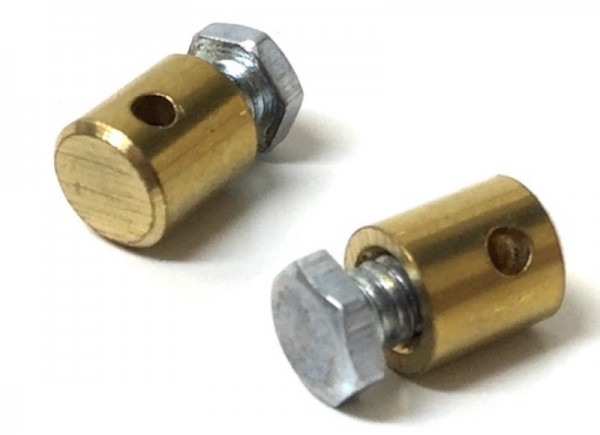 2x Gaszug Nippel Schraubnippel 5 x 7mm für Mofa Moped Mokick