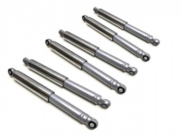 Extrem Tieferlegung Set 6x Simson DUO Stoßdämpfer Silber 4x 290mm + 2x 260mm