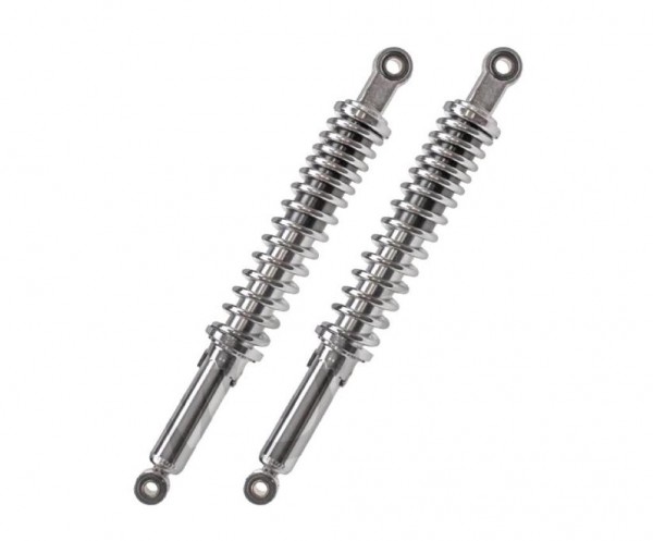 Stoßdämpfer Set 395mm Chrom RUIKAI für Honda KKR Mofa