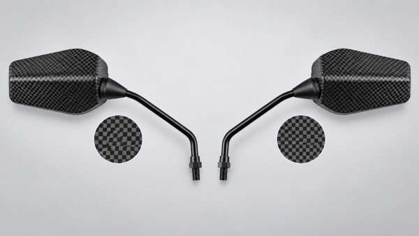 Spiegel Set Carbon Look für Derbi GP1 50 125 und 250