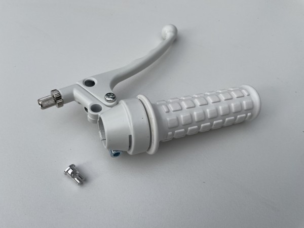 Gasgriff + Bremshebel Armatur Weiß schwarz passend für Hercules Prima Optima Mofa Moped