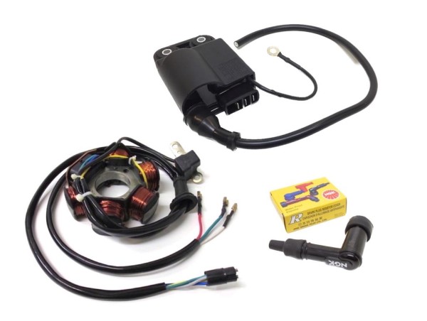 Lichtmaschine CDI Zündspule Kerzenstecker Set für Piaggio NRG Sfera RST TPH Zip