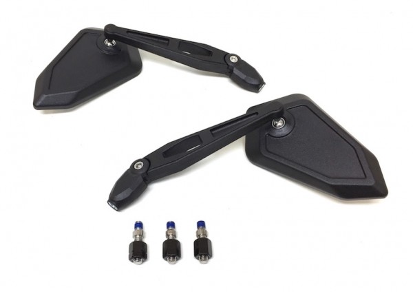 Paar Rückspiegel Set Satz Spiegel BOOSTER Schwarz für Yamaha Motorrad Roller M10