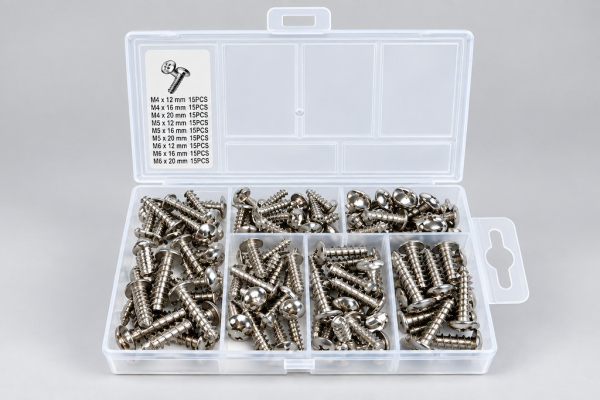 100x Verkleidungsschrauben M4 M5 silber für Roller Moped Motorrad