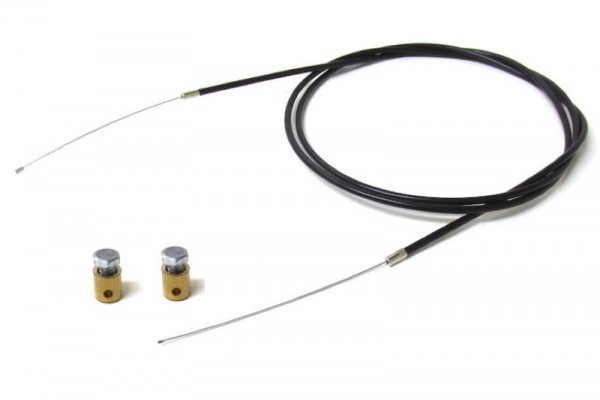 Universal Gaszug 2m mit Hülle und 2 Schraubnippeln für Roller Moped