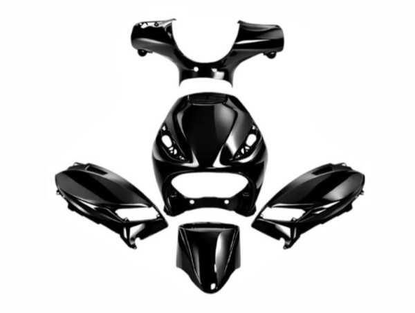 Verkleidungsset 5-teilig Schwarz Glanz für Piaggio Zip 50 125