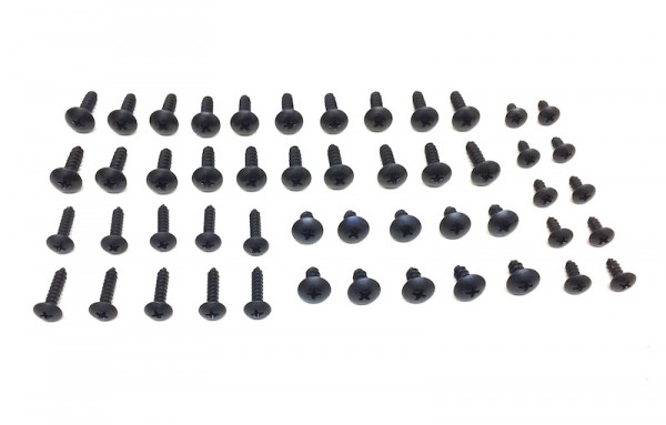 50 Stück Schrauben Verkleidung Satz M4 M5 schwarz für Roller Motorrad Quad