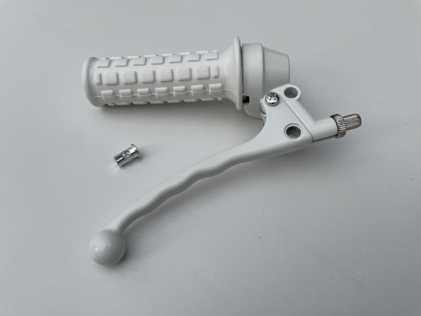Gasgriff + Bremshebel Armatur Weiß passend für Herkules Prima 2 3 4 5 6 MX1 GX GT G3
