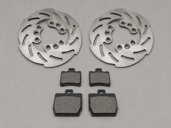 Bremsbeläge & Bremsscheibe Set Vorne & Hinten für Yamaha Aerox & MBK Nitro