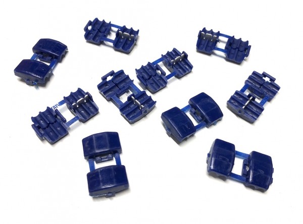 Schnellverbinder Kabel Verbinder 10-teilig Blau 0.5-1mm für Kabelbaum