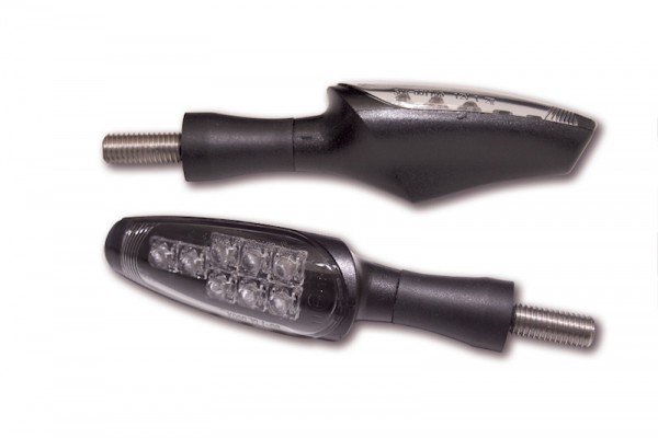KOSO LED Blinker Paar Z1, schwarz, Getönt für Motorrad Roller E-Geprüft