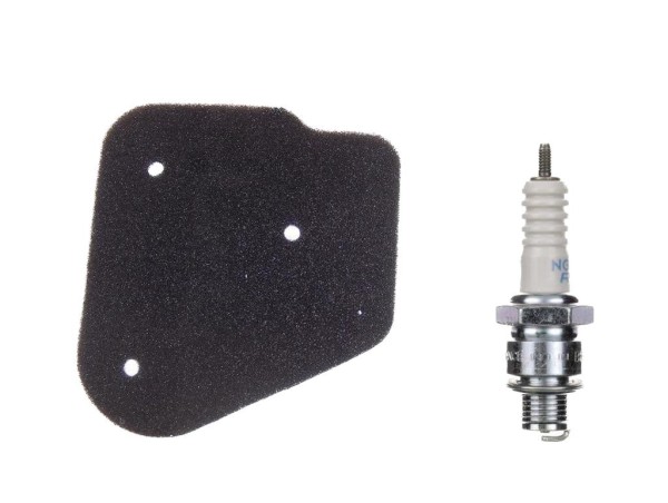 Luftfilter + Zündkerze BR8HS Set für Yamaha Aerox, Neos, MBK Nitro, Aprilia SR 50 – Passend für Mina