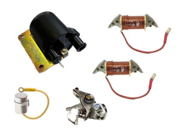 Zündung Set Zündspule Unterbrecher Lichtspule für Piaggio Ciao Bravo Si Boxer