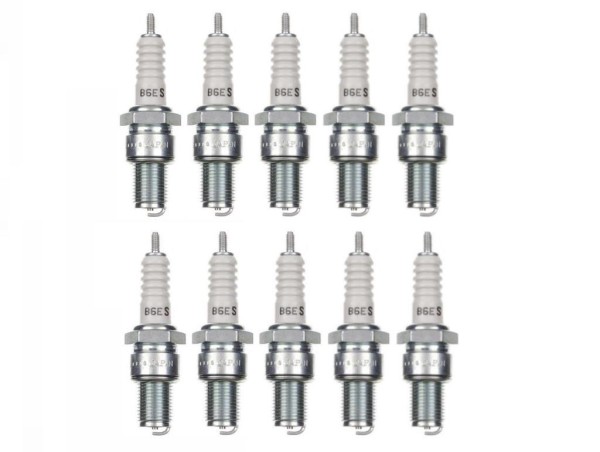 10x Zündkerze B6ES Zündkerzen Set 10 Stück 10er Pack für Motorrad / Roller
