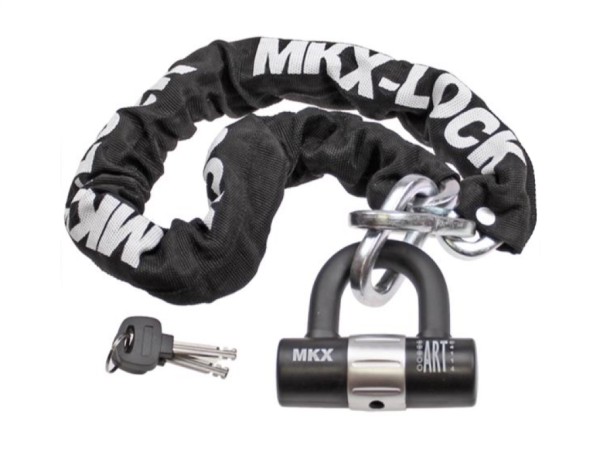 Kettenschloss 90 cm mit Bügelschloss für Fahrrad E-Bike Roller