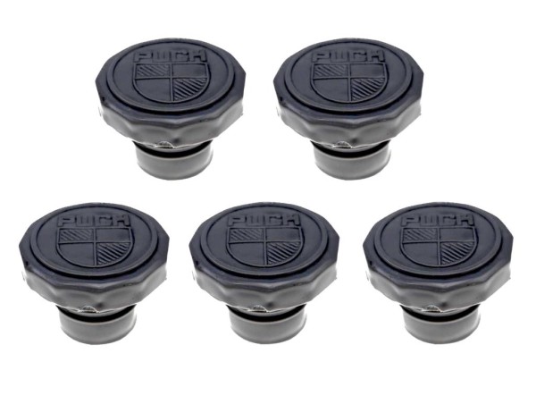 5x Tankdeckel 30mm Schwarz passend für Puch Maxi S & N Mofa – Schraubverschluss
